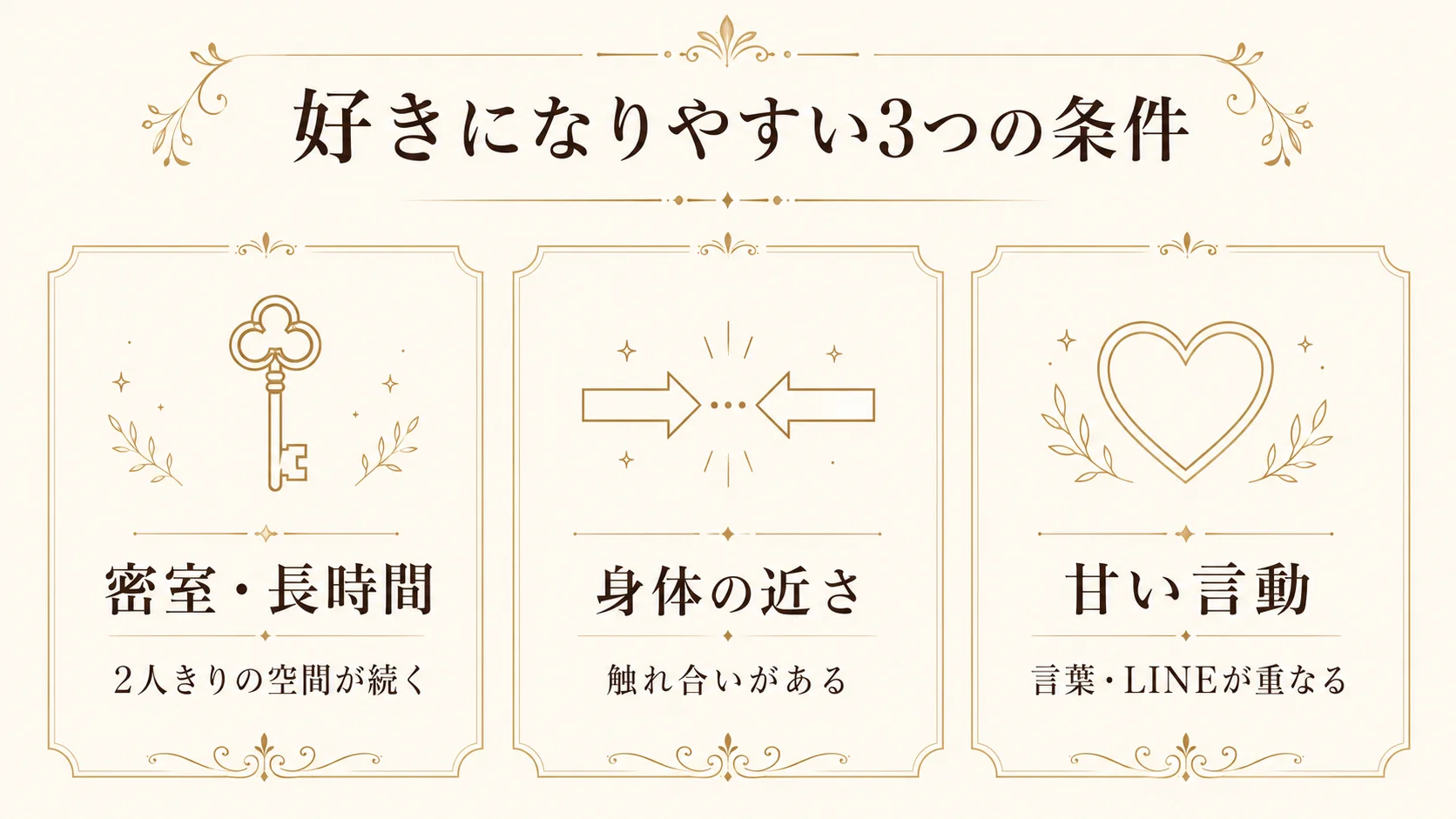 女風でセラピストを好きになりやすい3つの条件